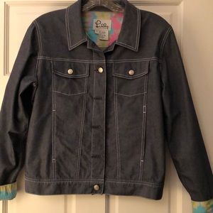 Lily Pulitzer lightweight denim jacket sz: S